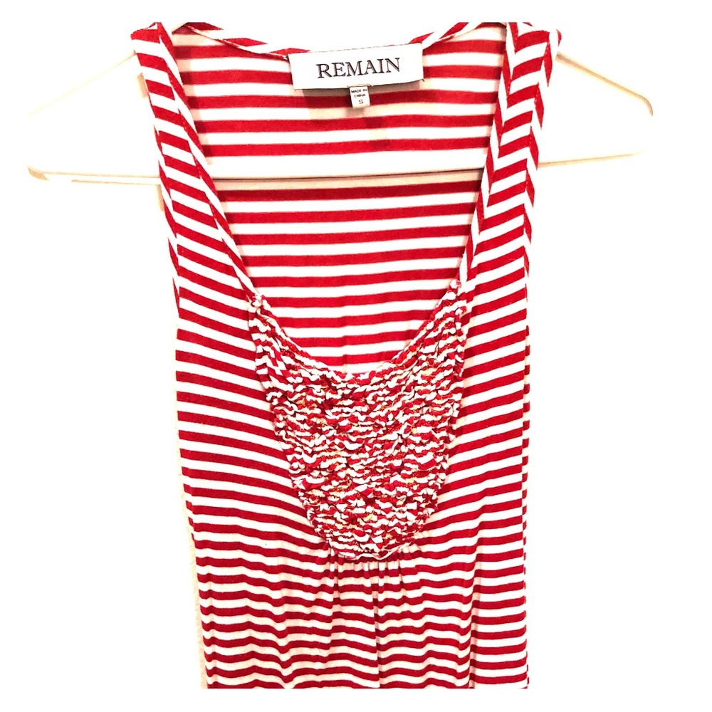Anthropologie Red And White Stripped Tank Top